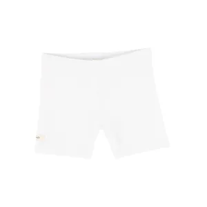 Lil Legs Biker Shorts - Pure White