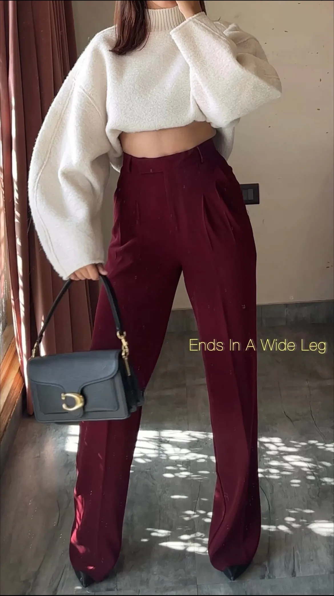 Limited Holiday Edition- Pleated Trousers -Cherry Red