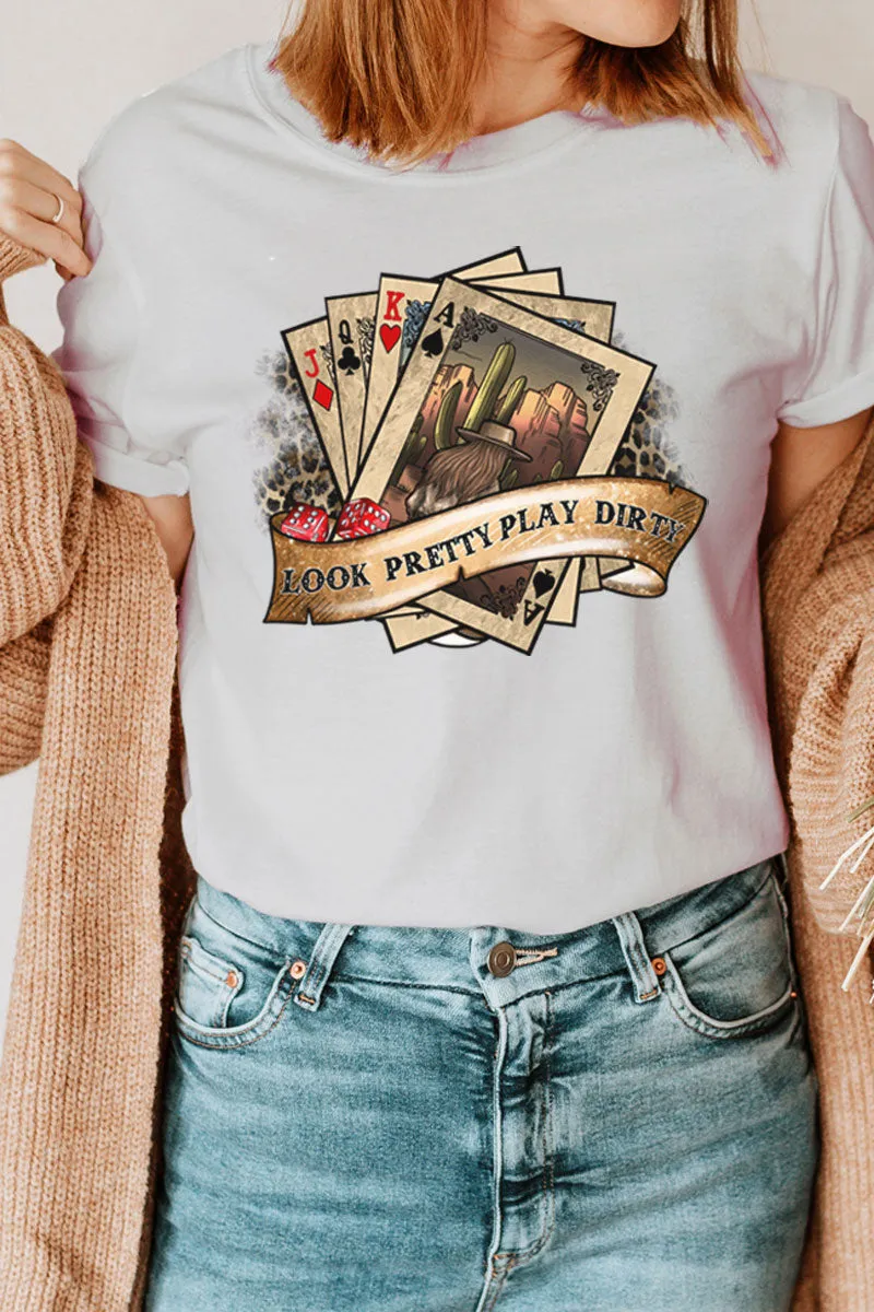Look Pretty Play Dirty Softstyle Adult T-Shirt