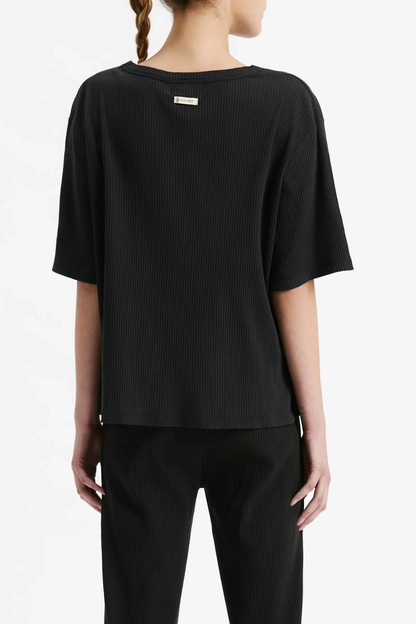 Lounge Rib Tee Coal