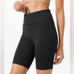 Lululemon Shorts Women’s 6 Invigorate High Rise 8&quot; Black Biker Short