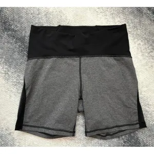 Lululemon Train Times 6&quot; Heathered Black Biker Compression Shorts Size 10 Medium