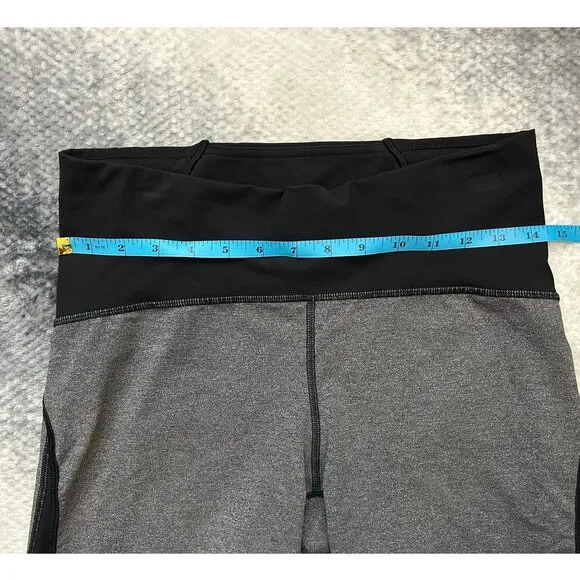 Lululemon Train Times 6&quot; Heathered Black Biker Compression Shorts Size 10 Medium