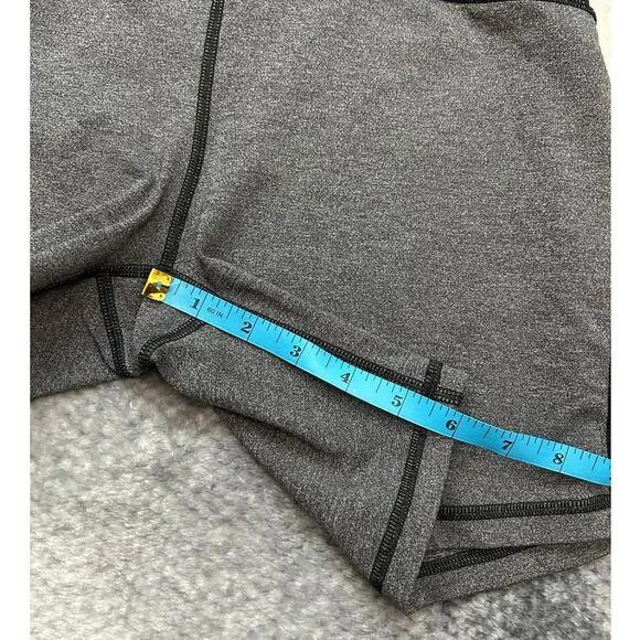 Lululemon Train Times 6&quot; Heathered Black Biker Compression Shorts Size 10 Medium