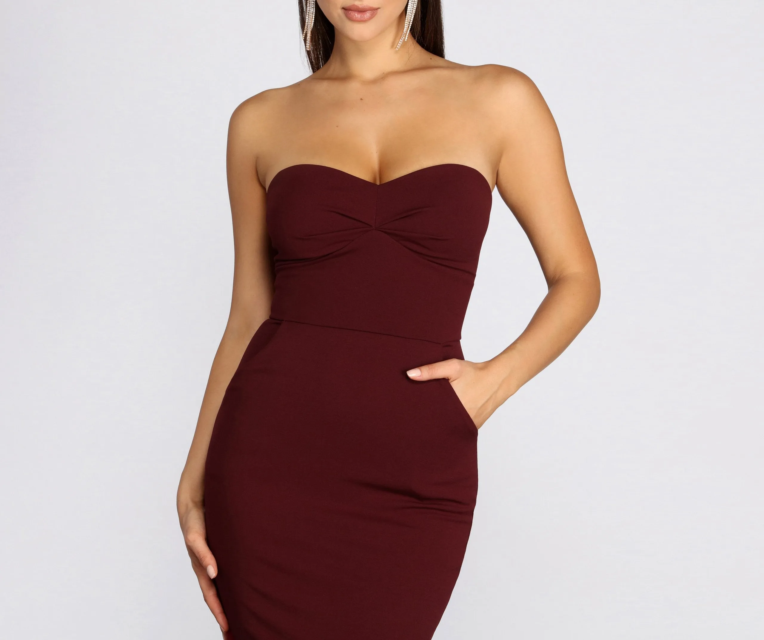 Lyla Formal Stylish Crepe Midi Dress