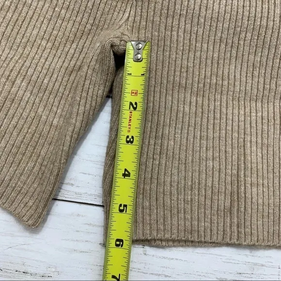 Mable Ribbed Biker Shorts Tan Cream Oatmeal Exposed Buttons