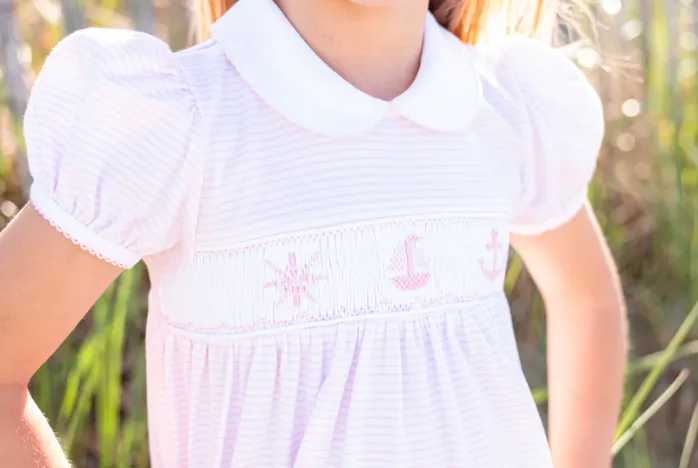 Maddie & Connor: Nautical Smocked Dress