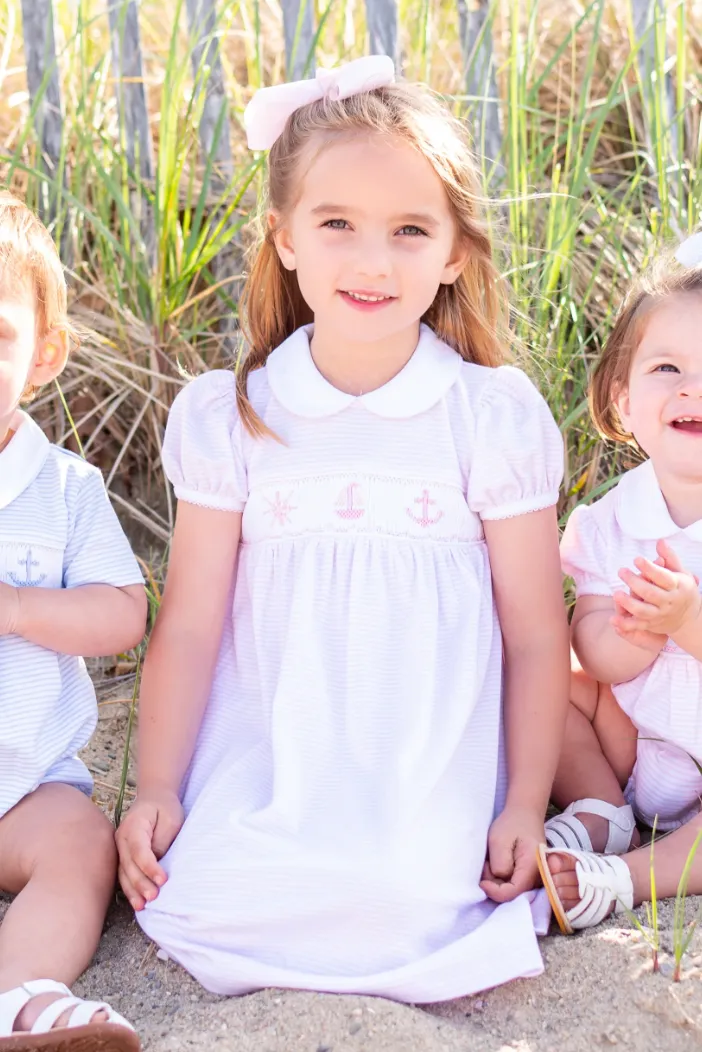 Maddie & Connor: Nautical Smocked Dress