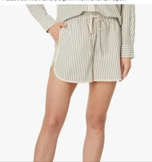MADEWELL Crinkle Cotton Dolphin Hem Shorts XL