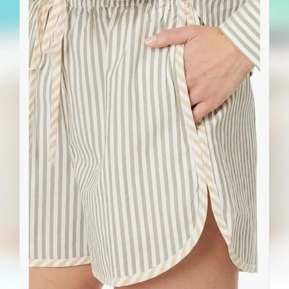 MADEWELL Crinkle Cotton Dolphin Hem Shorts XL