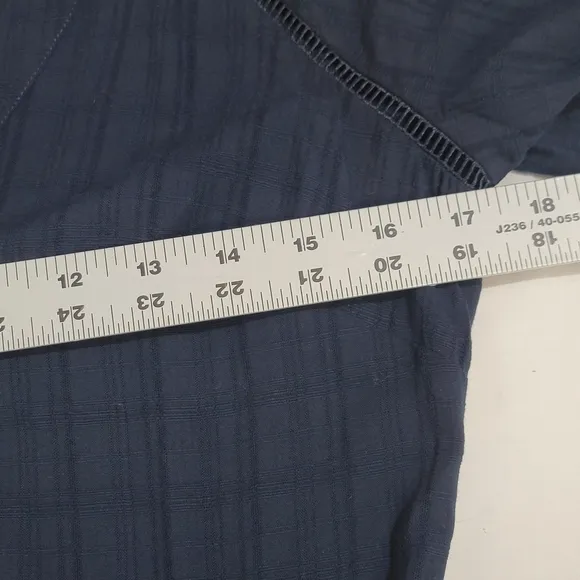 Madewell Depeche Tie Waist 3/4 Sleeve Midi Navy Blue Dress Slip Lining Size 0