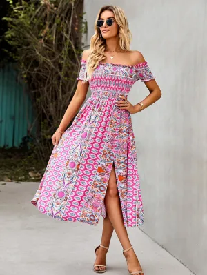Mahoa Dress - Pink Print