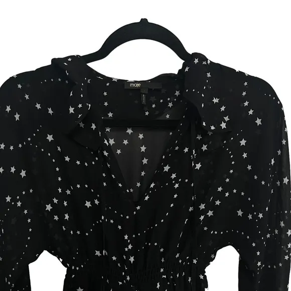 Maje Retro Star Print Midi Dress