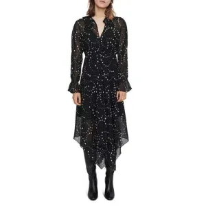 Maje Retro Star Print Midi Dress