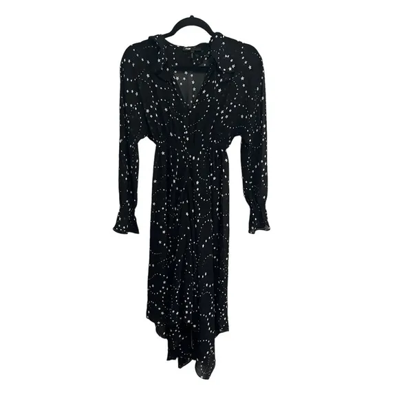 Maje Retro Star Print Midi Dress