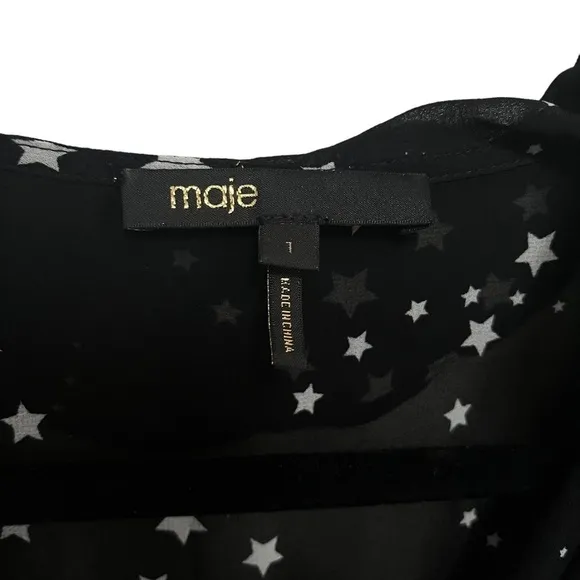 Maje Retro Star Print Midi Dress