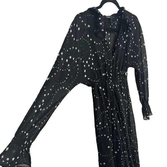 Maje Retro Star Print Midi Dress