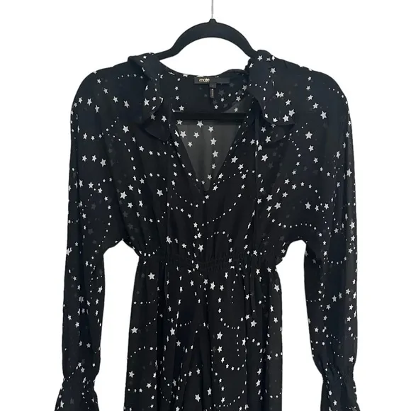 Maje Retro Star Print Midi Dress