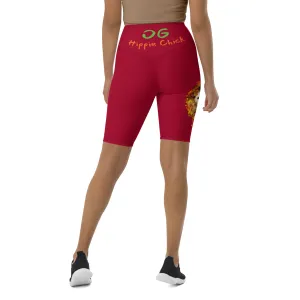 Maroon Biker Shorts
