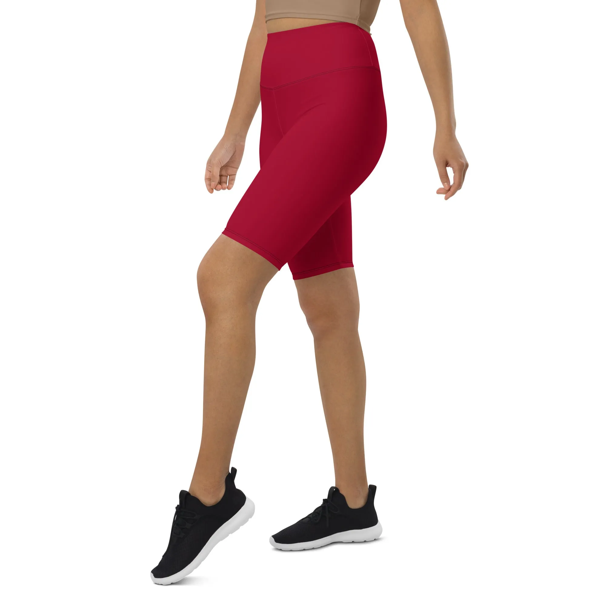 Maroon Biker Shorts