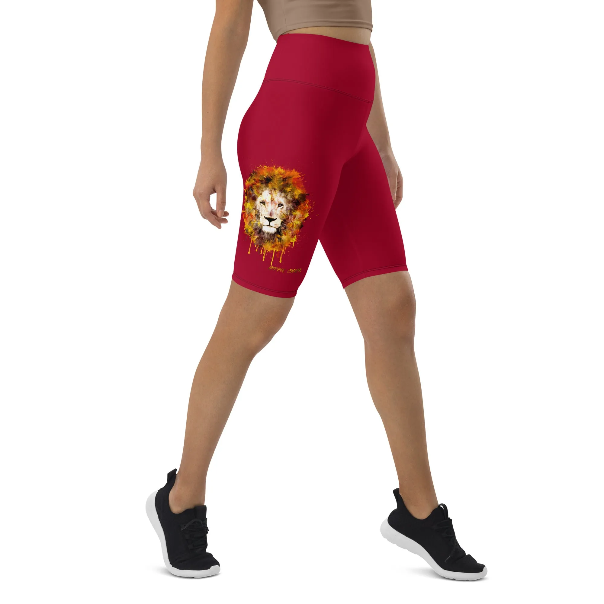 Maroon Biker Shorts