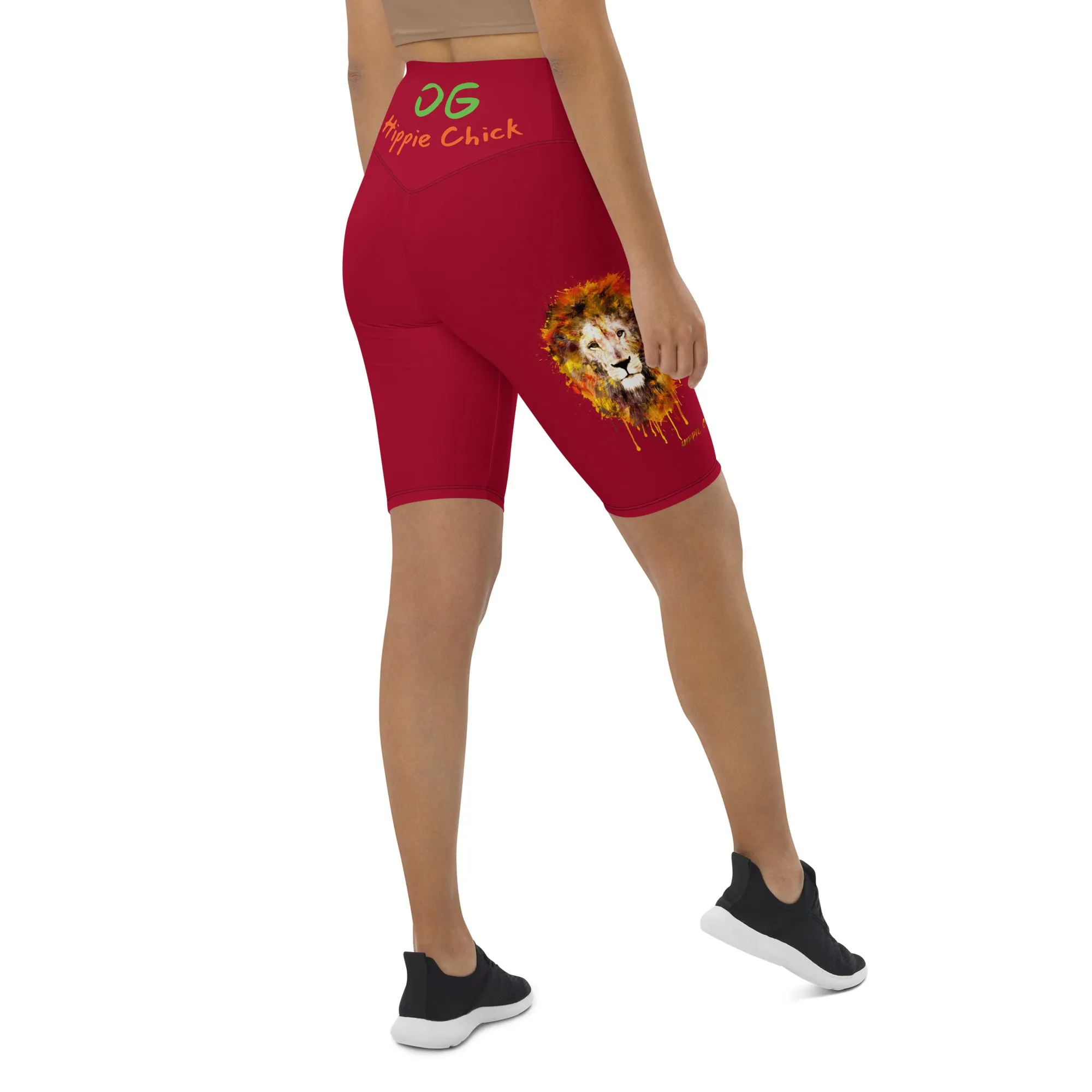 Maroon Biker Shorts