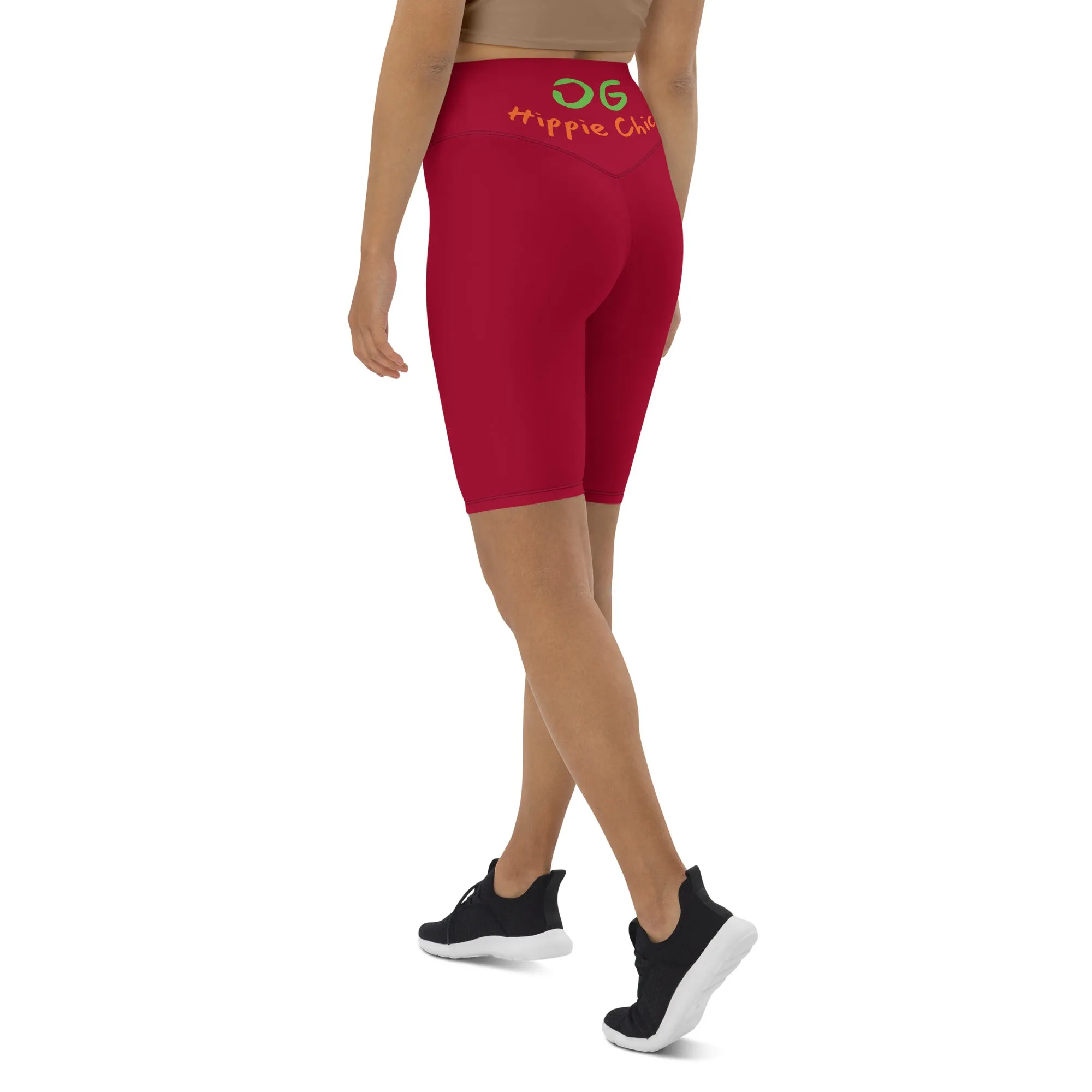Maroon Biker Shorts