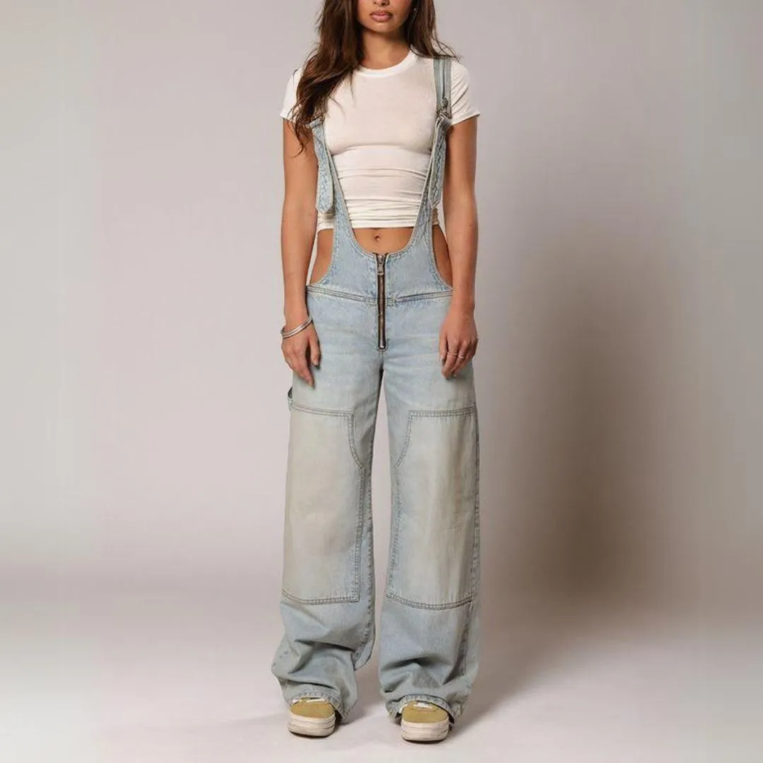 Mason | Women’s Summer Wide Leg Trousers – Elastic Waist Baggy Striped/Plaid