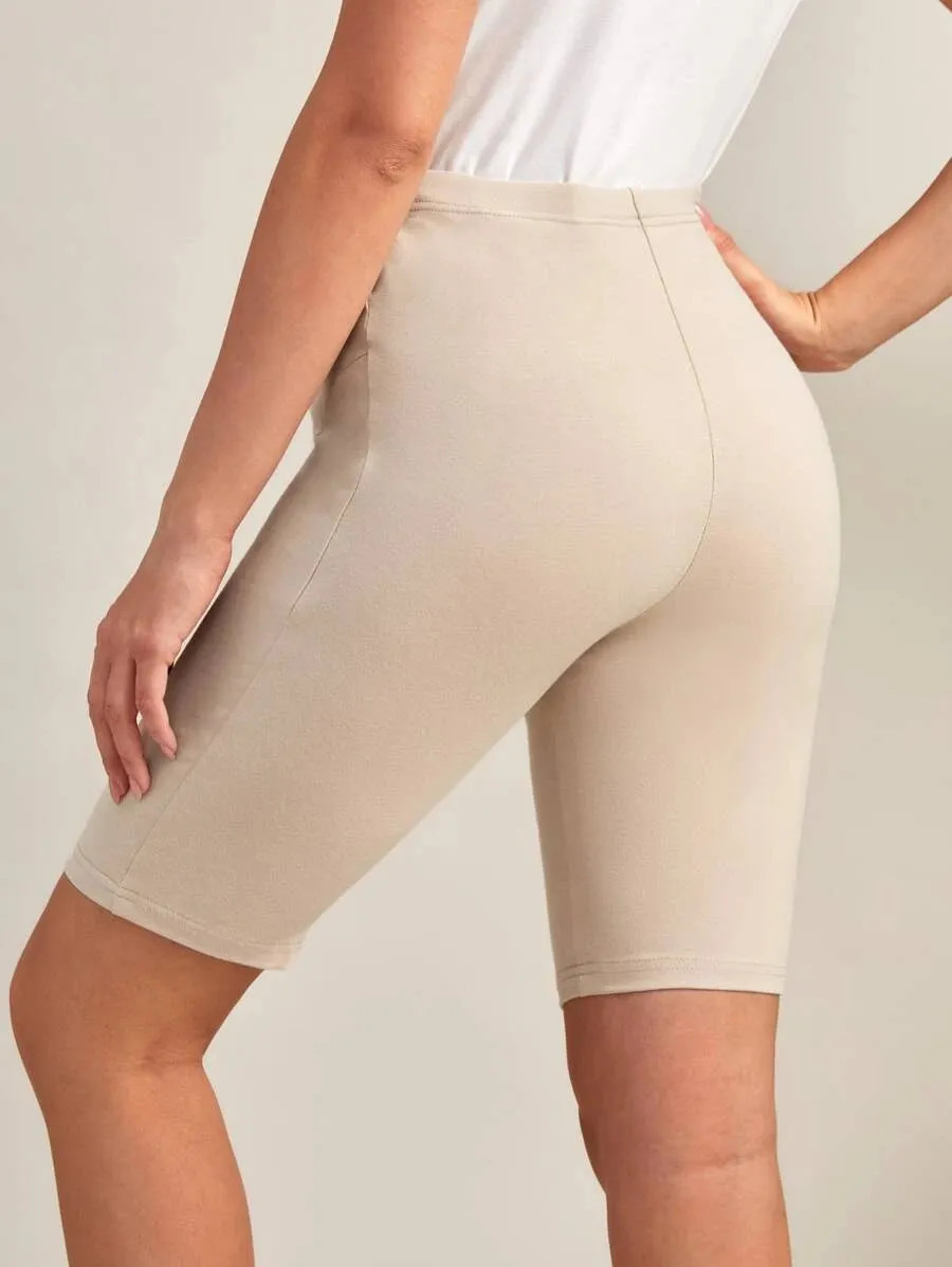 Maternity Wide Waistband Biker Shorts