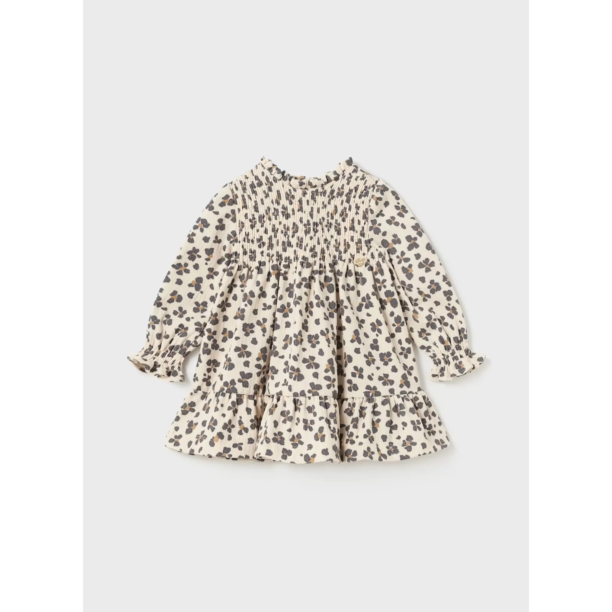 Mayoral Leopard Print Smocked Dress