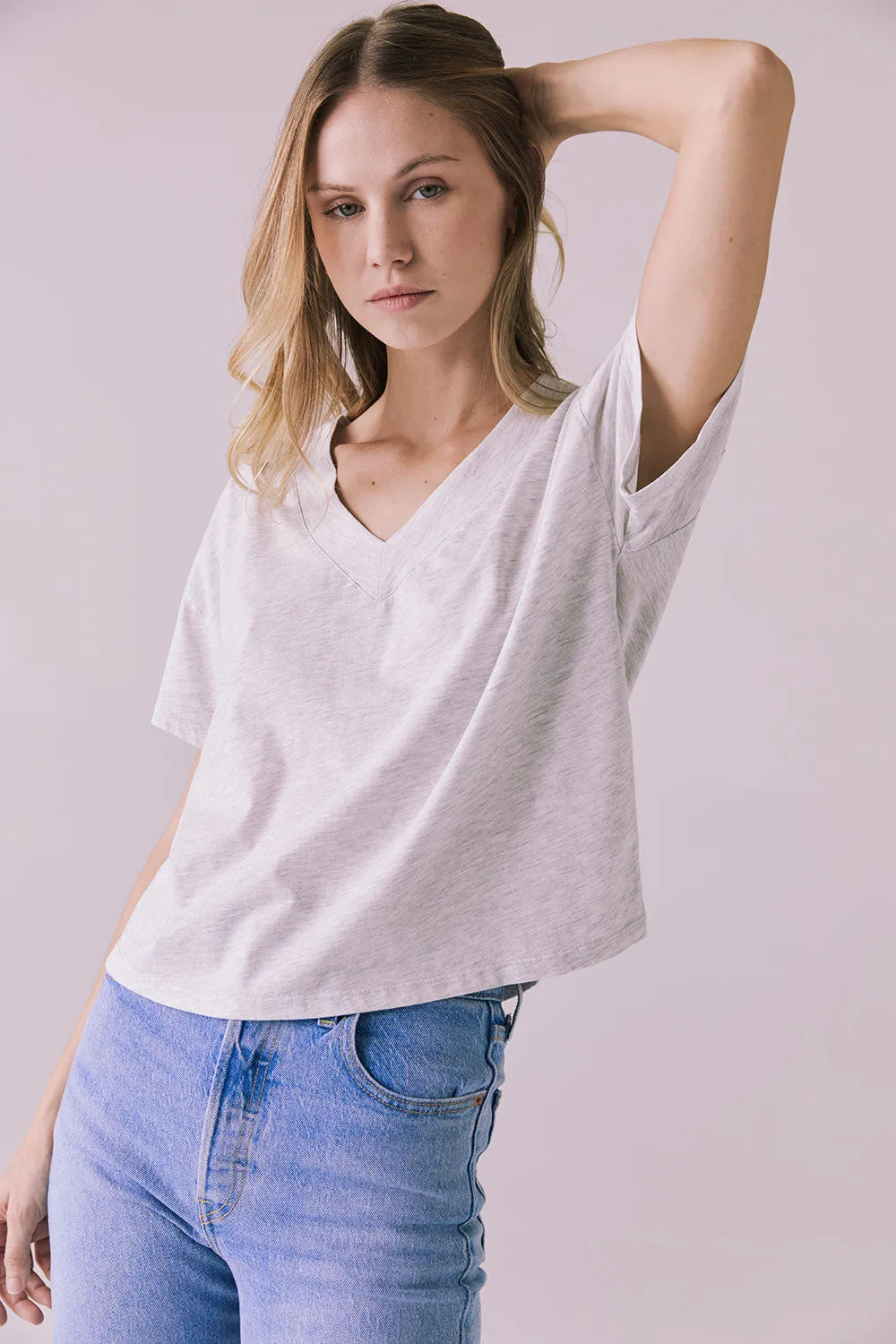 Mazzy Light Heather Grey Tee