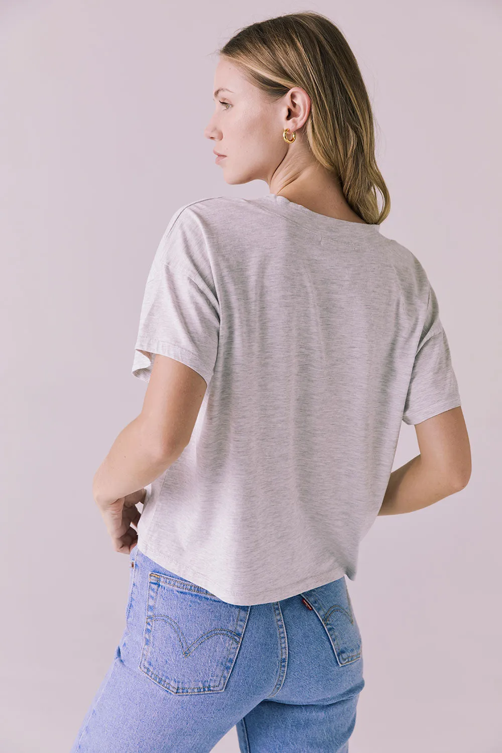 Mazzy Light Heather Grey Tee