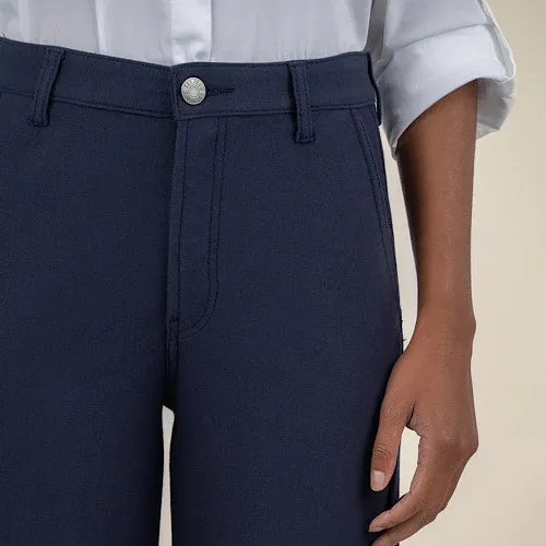 Meg Navy Wide Leg Trouser