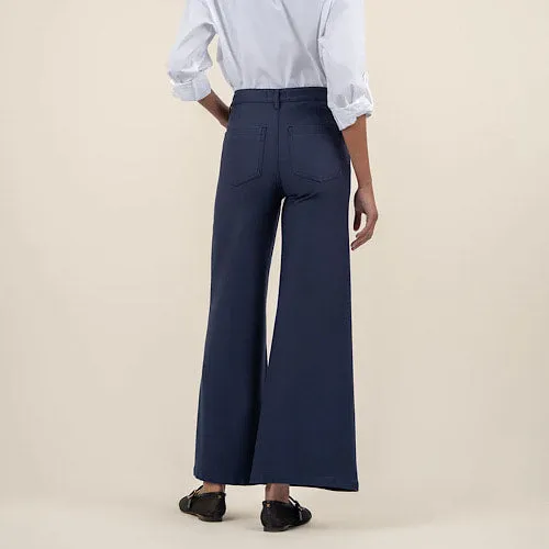 Meg Navy Wide Leg Trouser