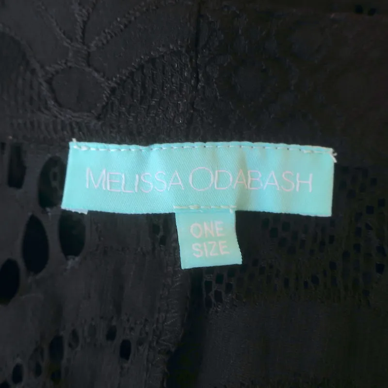 Melissa Odabash Melissa Tie-Side Midi Dress Black Lace One Size