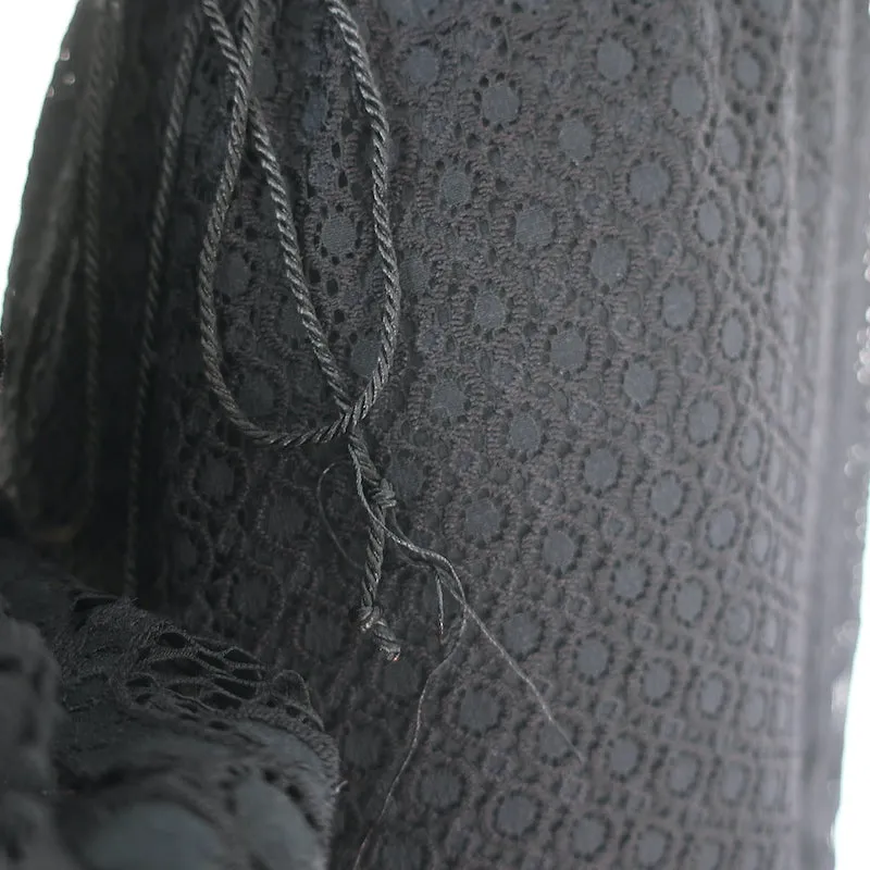 Melissa Odabash Melissa Tie-Side Midi Dress Black Lace One Size