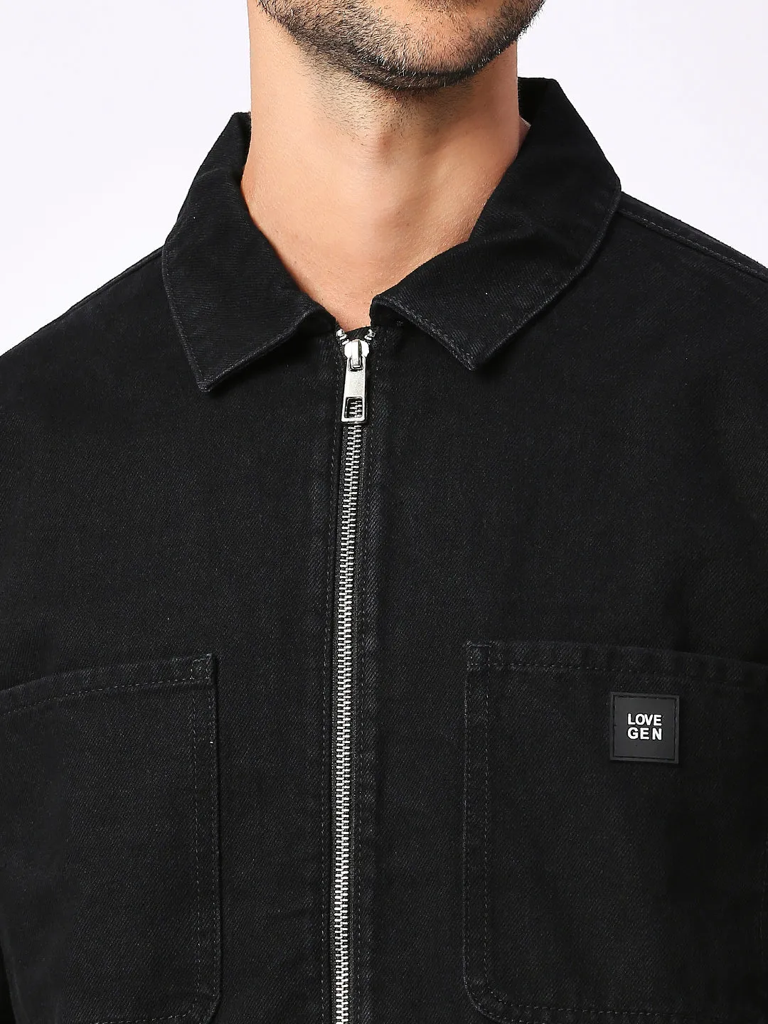 Men's Black Shacket