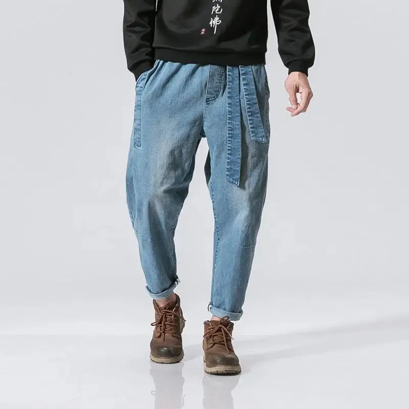 Men's Wide Leg Denimare Trousers