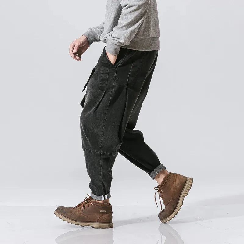 Men's Wide Leg Denimare Trousers
