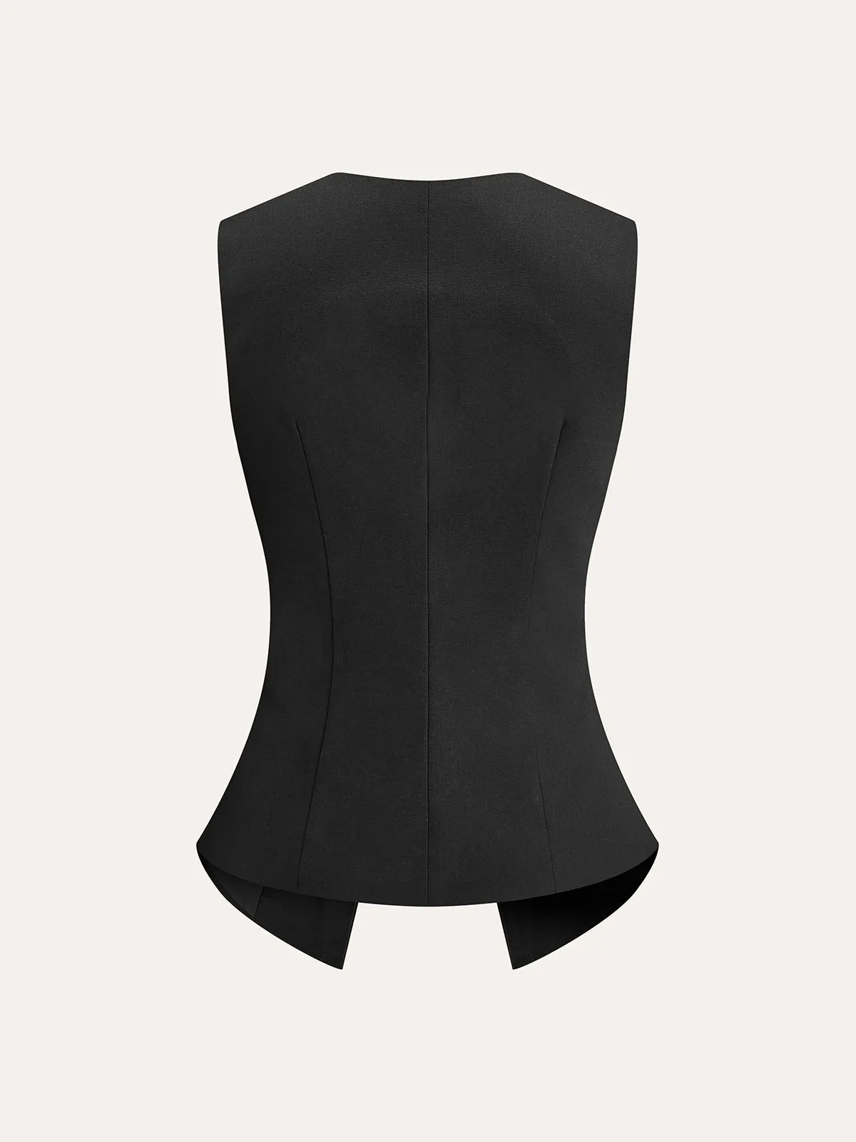 Metal Detail Split Vest