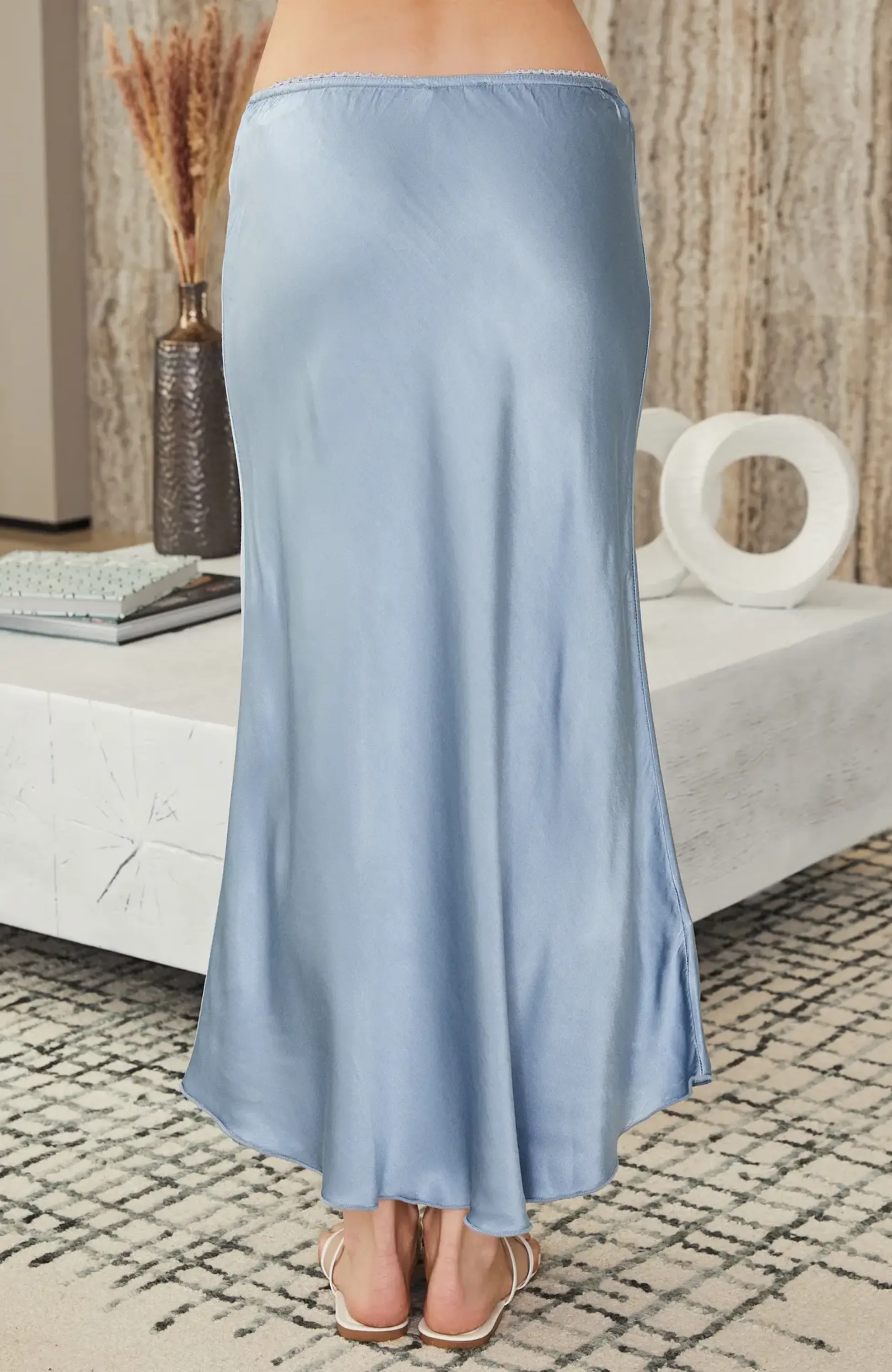 Milio Milano - Silky Slip Skirt With Lace
