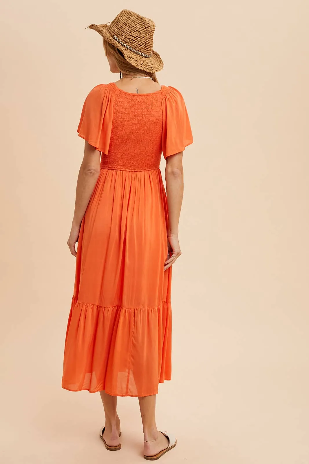 Modal Smocked Midi Dress