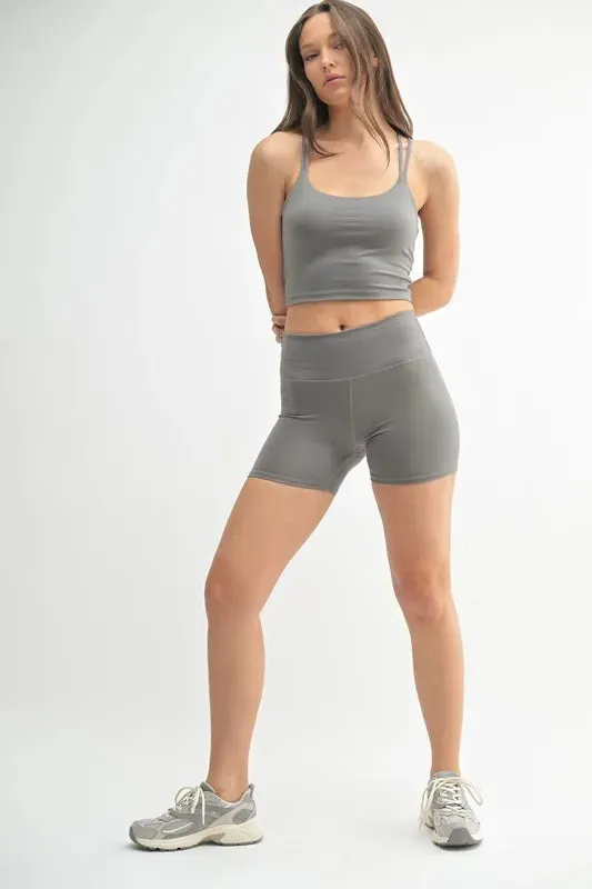 MONO B Venice Cloud Light Contour Biker Shorts
