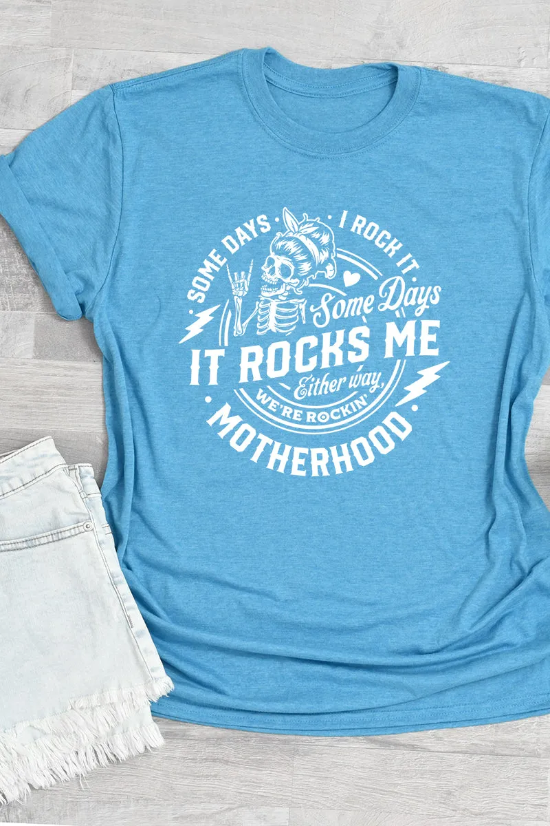 Motherhood Rocks Me Softstyle Adult T-Shirt