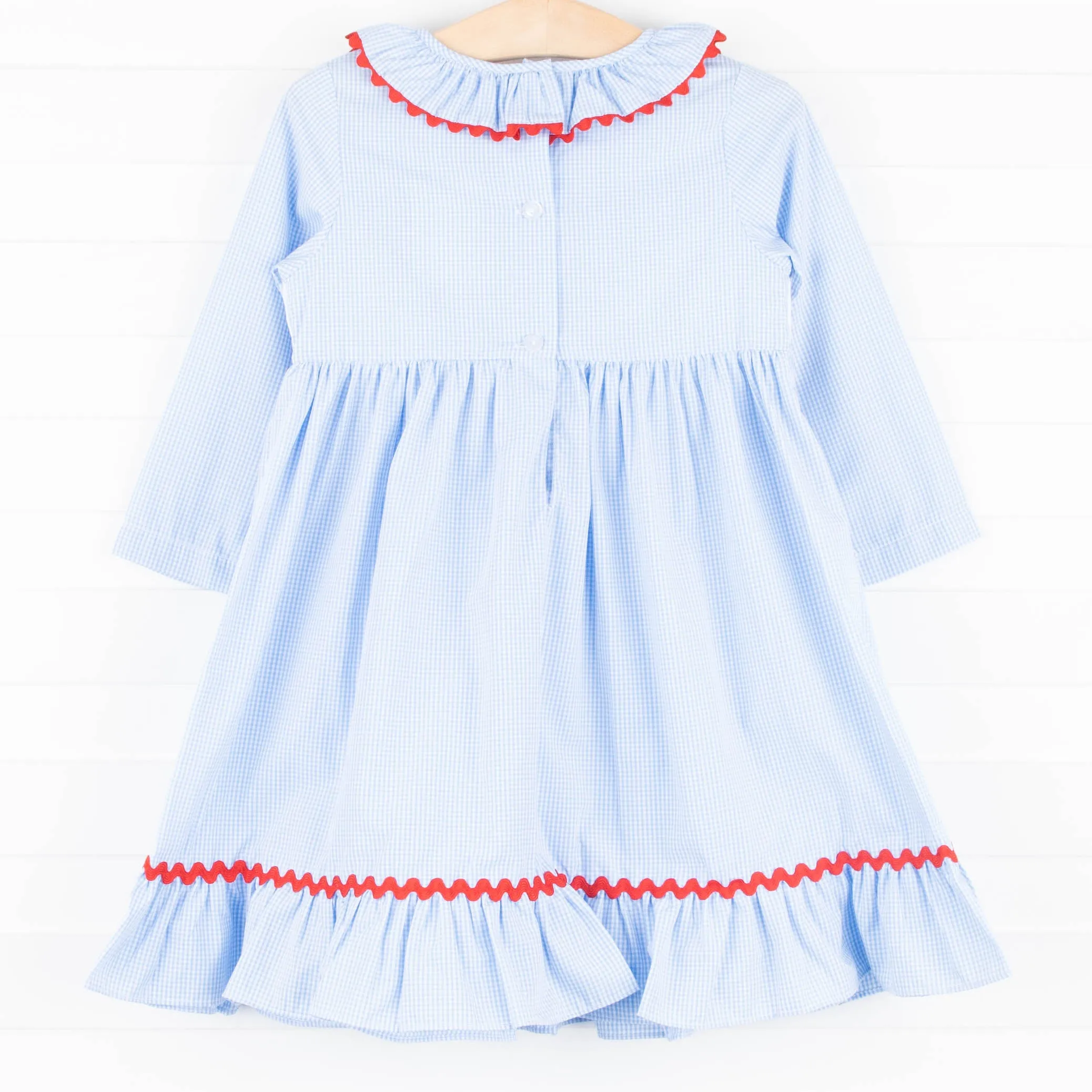 Mouse Friends Smocked Dress, Blue