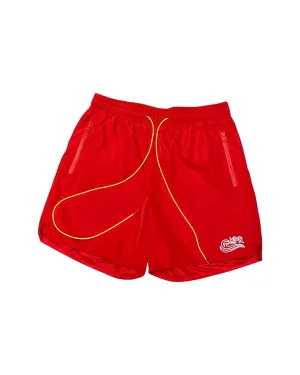 MPR CLOTHING 3M RED LONG DRAWSTRING SHORTS