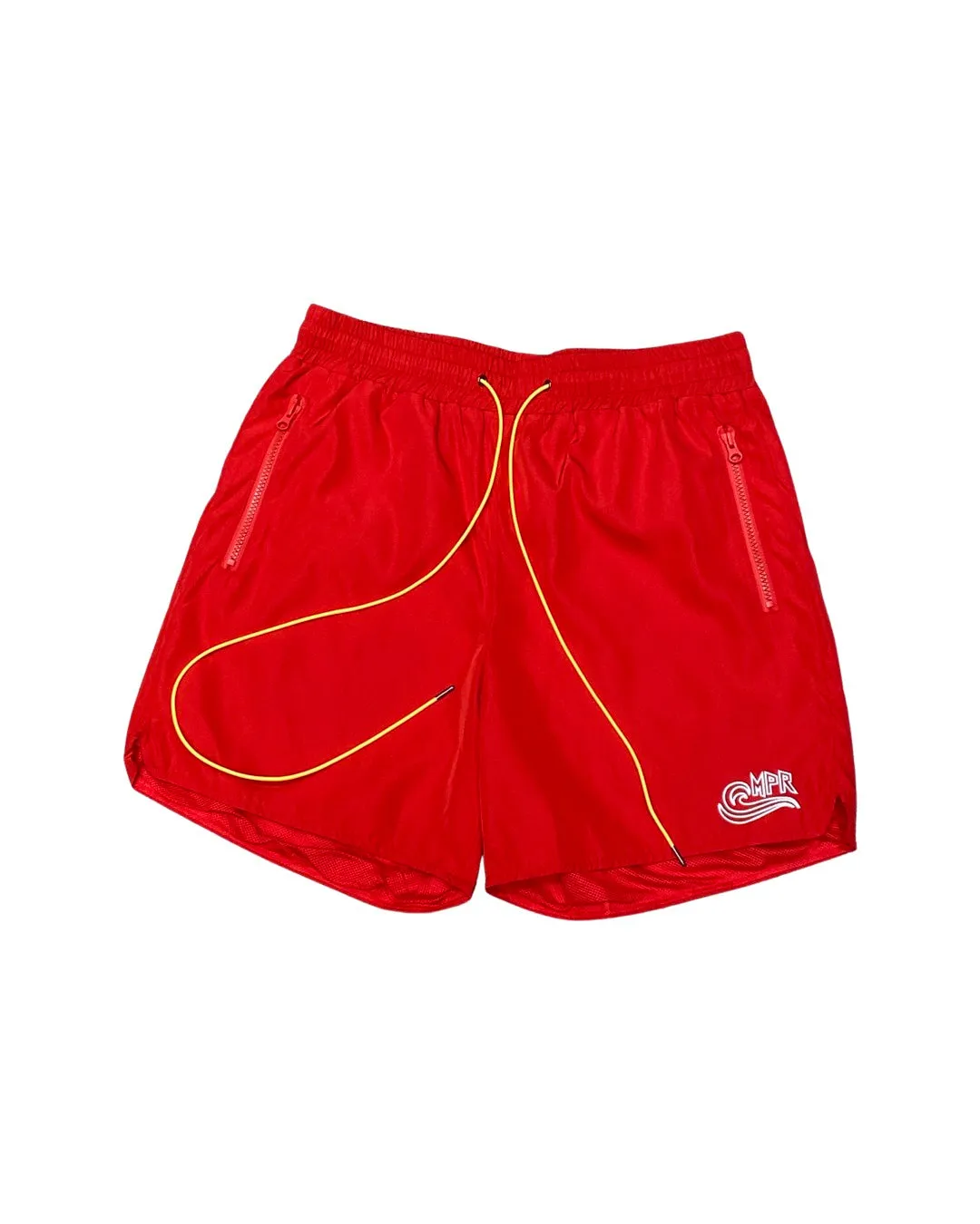MPR CLOTHING 3M RED LONG DRAWSTRING SHORTS