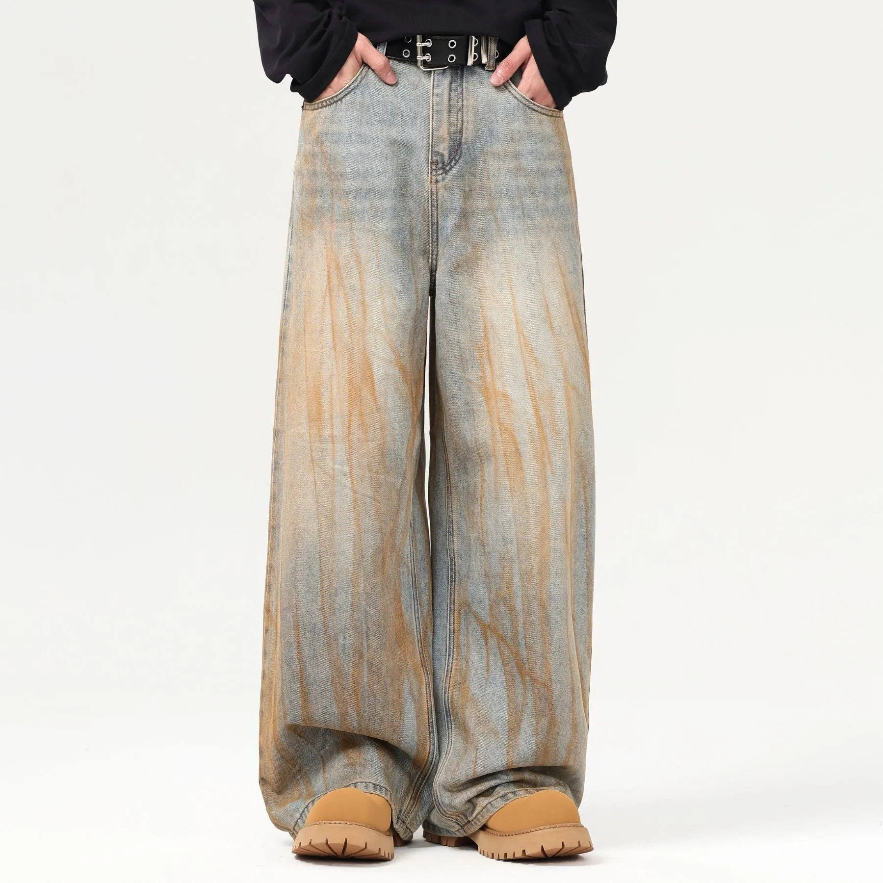 Muddy Washed Wide Leg Jeans