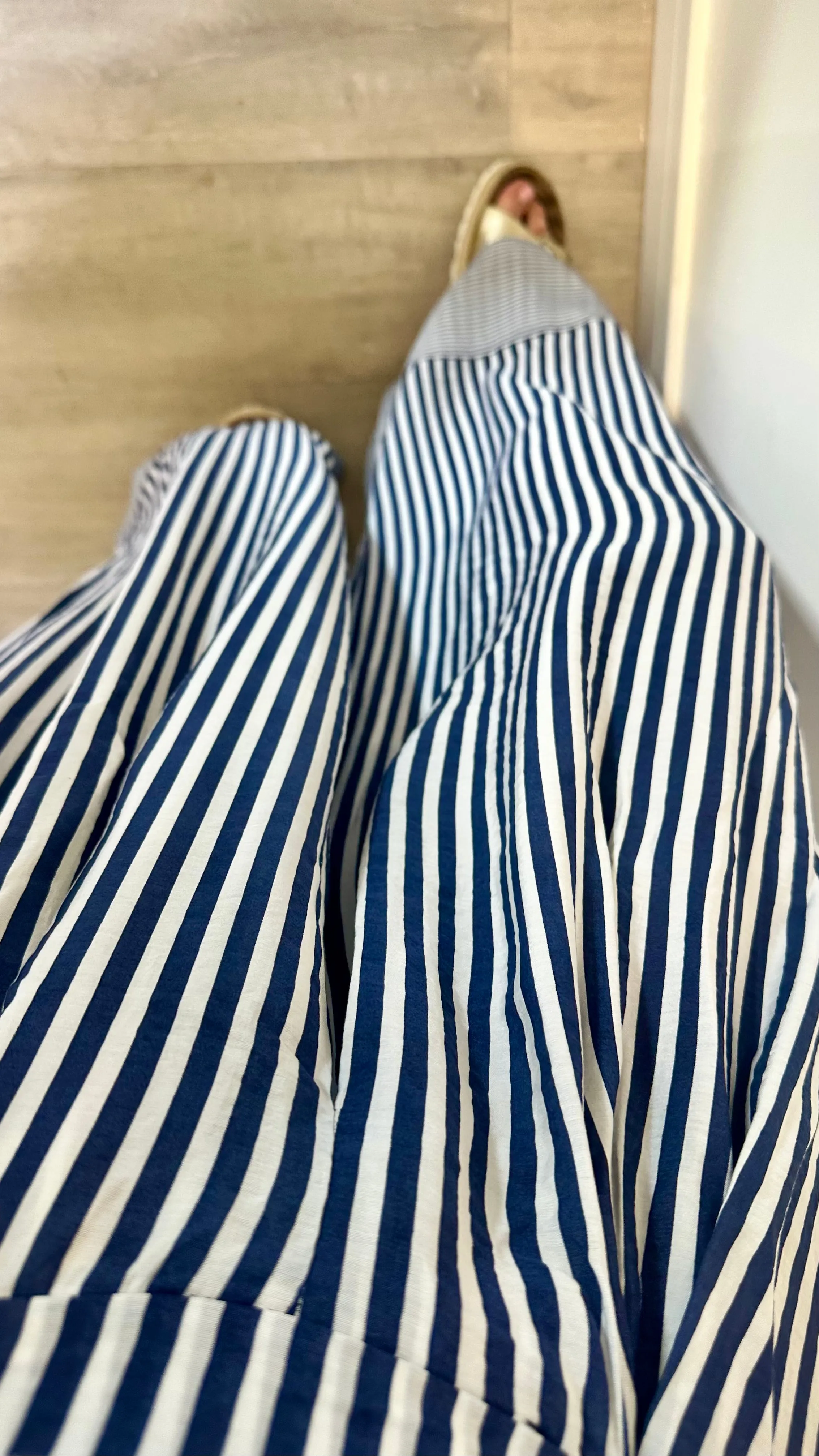 NAUTICAL STRIPE WIDE LEG TROUSERS