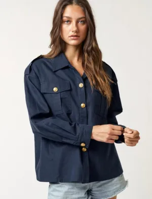 Navy & Gold Shacket
